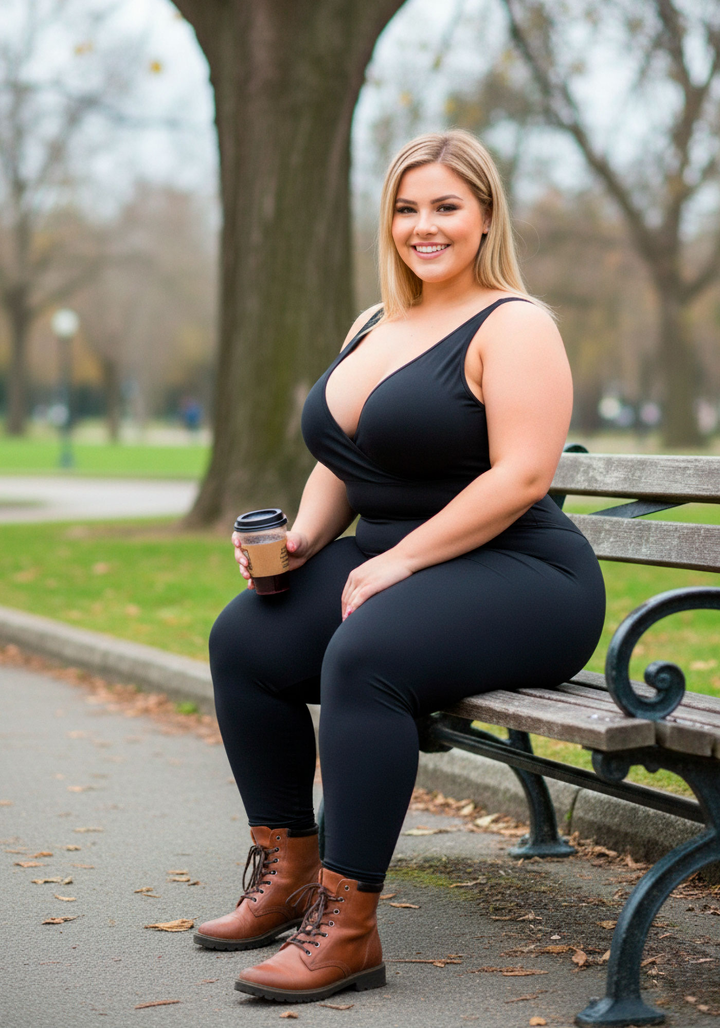 Enterizo negro Tentación Cross-V con escote cruzado, tirantes rectos y pierna larga.